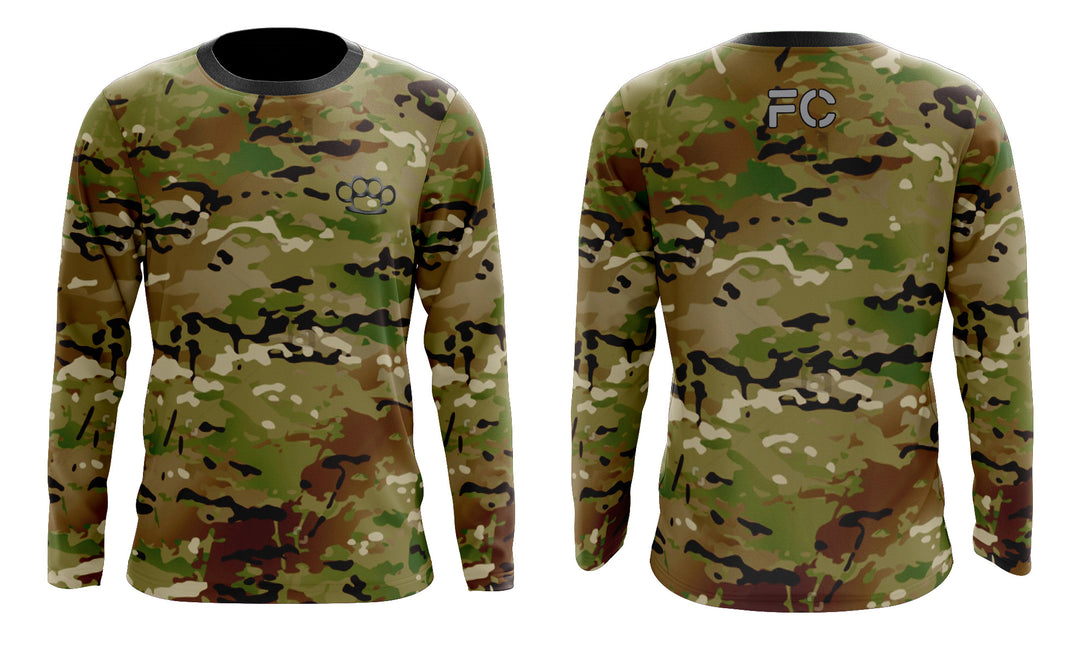 【AFB】THERMAL LAYERD LS TEE CAMO 281Z Mens Military Moisture Wicking Base Layer Shirt